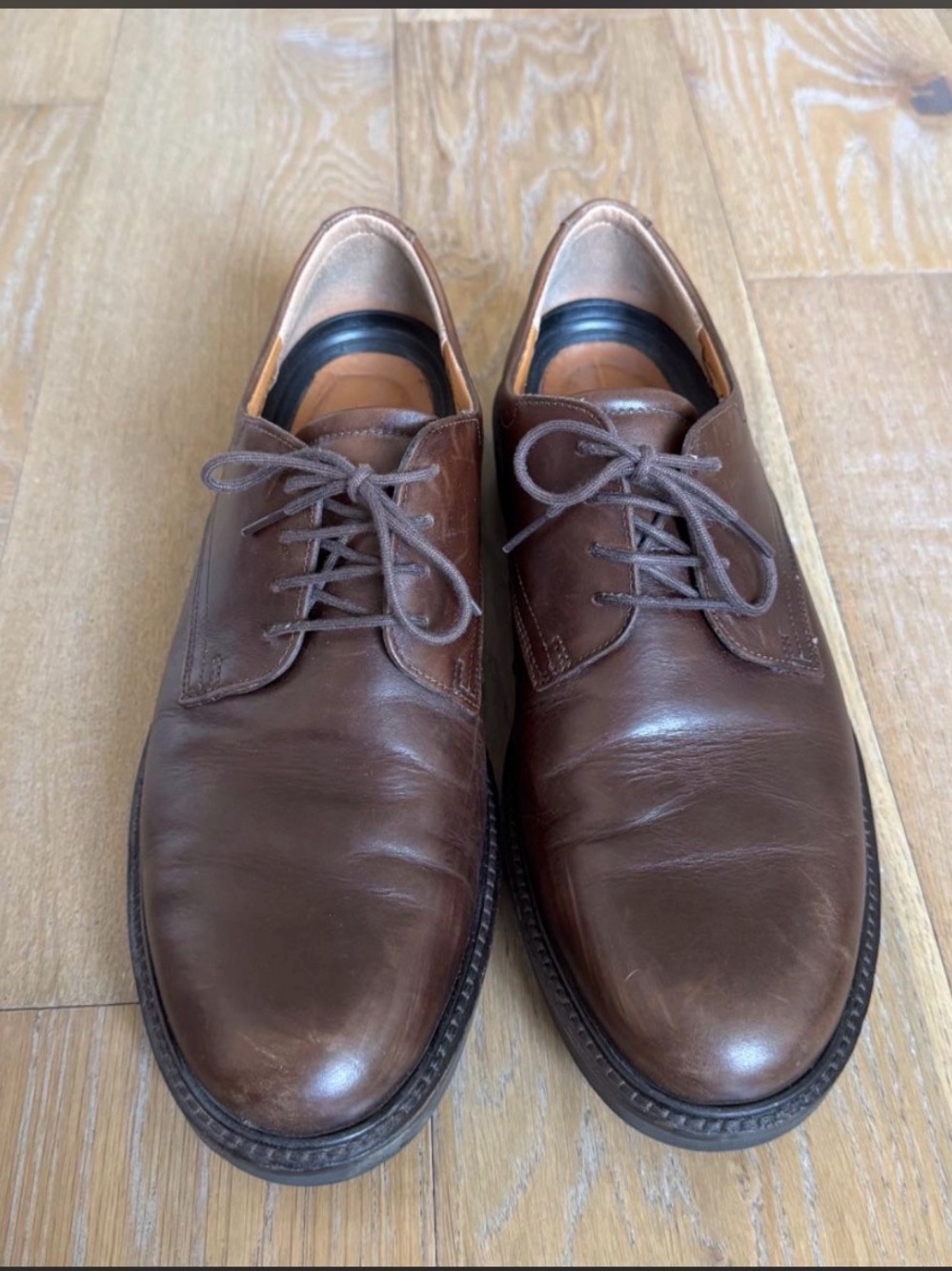 Ecco - Men's Brown Leather Derby Shoes